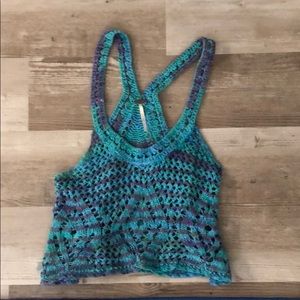 Free people crochet crop top